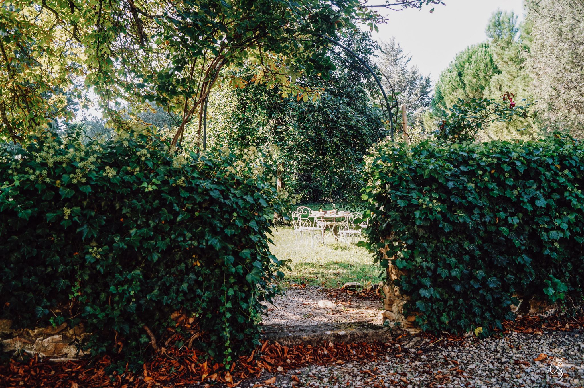 Ein Torbogen im Garten